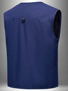 1 Stück Herren Sommer Lässig Mehrtaschen Outdoor Utility Weste/Gilet