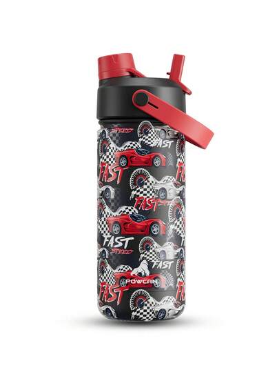 18oz Insulated Water Bottle With 2-In-1 Straw Lid, 24 Hours Cold Retention, Leak-Proof, Stainless Steel Double Wall, Suitable For Sports, Fitness, Travel And School