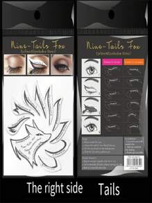 1 Peça Conjunto de Moldes de Delineador Profissional com 12 Pares de Moldes de Sombra para os Olhos, Kit de Modelo de Design Facial Profissional - Desenho Simples e Criativo, Perfeito para Festas, Eventos, Projetos DIY, Festas de Feriados, Presentes