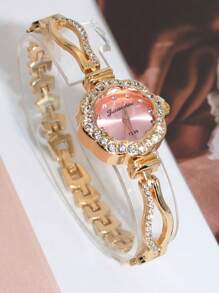 Damen Uhren Mode Luxus Zifferblatt Quarz Armbanduhr Hochwertige Edelstahl Armband Uhr für Frauen, geeignet für Alltag, Geburtstag, Party, Geschenk