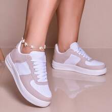 Kit 2 Pairs Sneakers Air Casual Women's Blogger Original And Cheap - 咖啡棕 - 查看 3