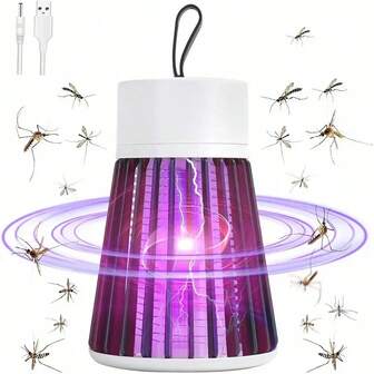 Quiet Electric Mosquito Killer Lamp, USBRechargeable Bug Zapper, Non-RadiativeMosquito Repellent Lamp, HouseholdPest Control Gadget, Room Accessories