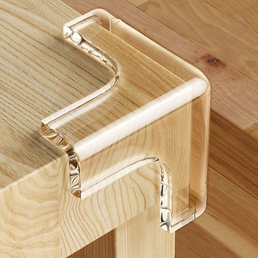 4/8 Transparent Silicone Corner Protectors, Strong Adhesive T-Shaped Furniture Protectors, Suitable For Hard Floor Protection Of Tables And Cabinets To Prevent Babies From Bumping Into Table Corners