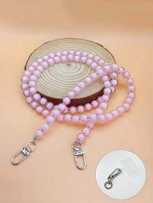 1 buc. Curea lungă pentru șnur pentru telefon cu margele de culoare macaron, suport pentru telefon, drăguț și la modă, cu distanțier pentru cadou