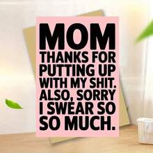 1pc Mother'S Day Card That Reads 'Happy Mother'S Day To You, Funny Mother's Day Card For Mom - Heartfelt Thank You Greeting With Humorous Message, Greeting Card For Mom, 4.33*6.29 Inch, With Envelope, Mother's Day Gifts For Mom - Multicolor - View 7