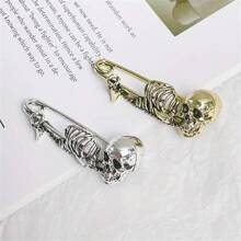 1 Peça Broche Vintage de Caveira, Broche Gótico Escuro, Acessórios de Fechamento de Cintura de Roupa, Joias. Melhores Presentes