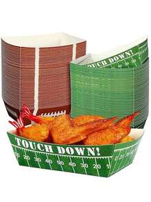 12/24 Peças Bandejas de Servir para Decoração de Festa de Natal, Bandejas Descartáveis com Tema de Bolas, Tigelas de Decoração de Festa de Aniversário, Pratos de Decoração para Cozimento e Casamento - Bandejas de Comida com Tema de Futebol Rugby, Bandejas Grandes de Flocos de Milho, Adequadas para Temas de Festa de Aniversário de Futebol, Beisebol e Rugby, Suprimentos para Festa de Dia de Jogo, Decorações para Festa de Aniversário e Casamento.