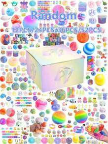 Set de 3/6/12 piezas de cajas de regalo sorpresa de juguetes antiestrés Fidget aleatorios, caja de premios, regalos para fiestas/Día de Pascua, caja de joyas sorpresa, regalos, juguetes de alta calidad a bajo precio