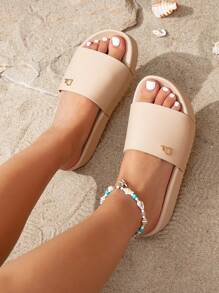Sandalias de cuña con plataforma de PVC nuevas de verano con suela gruesa para mujeres, cómodas chanclas de playa a la moda