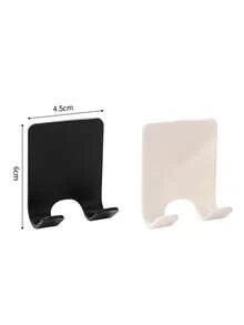 1 pieza/4 piezas Soporte para afeitadora, se puede afeitar sin hacer agujeros, montado en la pared, con almacenamiento para cable de corriente y enchufe, ropa, bolso. Gancho multiusos para enchufe, gancho manual sin taladro para afeitadora, soporte de almacenamiento para maquinilla.