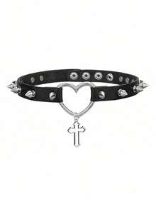 1 chiếc vòng cổ choker đính đinh tán phong cách Punk Goth, chủ đề gợi cảm nóng bỏng dành cho phụ nữ, thích hợp để đeo hàng ngày, tiệc tùng, lễ hội, sinh nhật, lễ kỷ niệm ngày lễ tình nhân, quà tặng sáng tạo - Nhiều màu - Xem 6