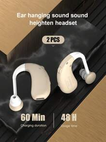 2PCS Headphones Personal Sound Amplifier, Adult Hearing Aid Amplifier, Rechargeable Audio Amplifier Headphones, Complete Accessories, Necessary For Others.