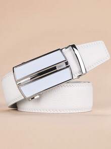 Genuine Leather Ratchet Belt For Men - Adjustable Automatic Buckle, Versatile Casual Business Style, Durable Alloy Buckle, High-Quality Leather Panel, Easy To Wear And Suitable For Any Occasion Casual, Business, Boyfriend Husband Father Dad Men Gift, Daily Wear, Fashion, Teen, Outdoor, Vacation, Athletic, Travel, Street, Boho, Vintage Fall, Autumn, Halloween Autumn-Winter Accessories,Suitable For Teens, Youth,Men,Casual, Outdoor, Athletic, Vacation, Graduation Gifts, Birthday, Daily Wear