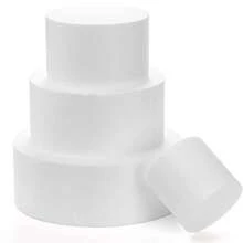 4/6/8/10 Inch Round Foam Cake Display Mold, White Fake Cake Dummy Practice Baking Tool - Multicolor - View 2