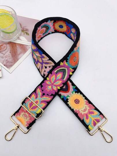 1 ชิ้น สายคล้องไหล่แบบถักทอแบบวินเทจ ปัก ไหล่สีสันสวยงาม ลวดลายหางยุ้ยนกยูง สไตล์โบฮีเมียนย้อนยุค ปักหนาปรับขนาดได้ สายกีตาร์ ลายดอกไม้