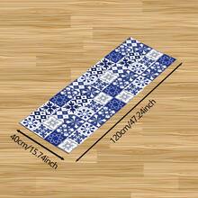 1pc Bohemian Square Pattern Printed Anti-Slip Silica Gel Kitchen Mat, 3D Printed Rectangular Carpet For Living Room, Bedroom, Hallway, Bathroom, Laundry Room - Polyester Rug For Indoor And Outdoor Home Decor - XXCFD005 - View 12