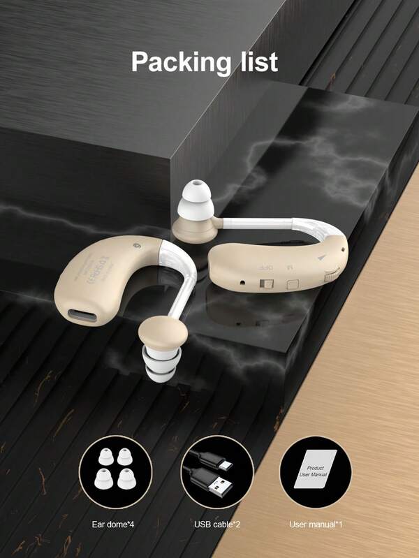 2PCS Headphones Personal Sound Amplifier, Adult Hearing Aid Amplifier, Rechargeable Audio Amplifier Headphones, Complete Accessories, Necessary For Others.