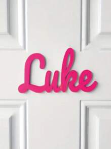 1pc, Custom Brand Logo (Natural Wood Color For Wood Material, Other Colors For Acrylic Material), Elegant Letter Decoration, Seven Colors To Choose From, High-Quality Acrylic Material, 2D Flat, Party, Birthday, Living Room, Bedroom, Nursery And New House Party Birthday Party Decoration, No Electricity Required, Room Decoration, Autumn Home Refresh, Scandinavian Cozy Home,Home Harmony