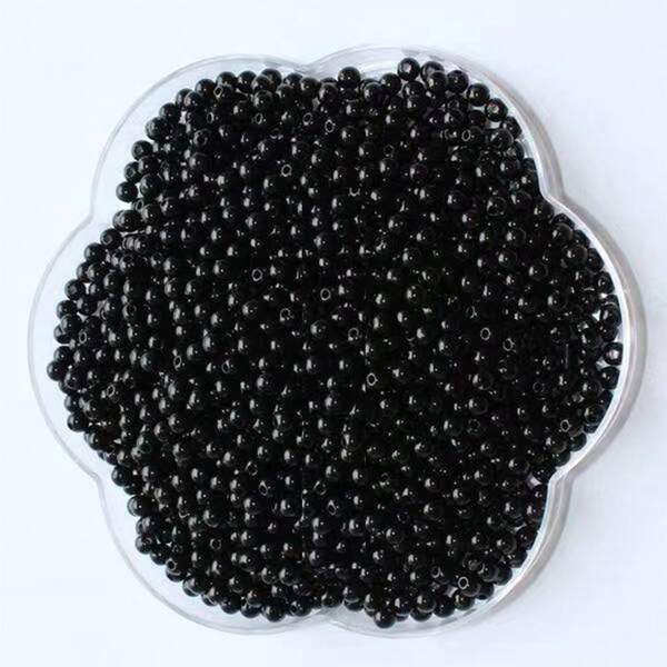 1 Pack 2400pcs/1200pcs/600pcs 4mm Round Pearl Beads With Hole, Suitable For Jewelry Making DIY Bracelets, Necklaces, And Vase Filler (Black)