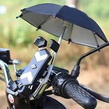 Mini Umbrella For Smartphones With Universal Piggy Suction Cup Holder, Outdoor Anti-Glare Sunshade, Polyester Fiber Material, Rain And Sun Protection, Screen Protector