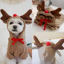 Warm Dog Winter Clothes Cute Fruit Dog Coat Hoodies Fleece Pet Dogs Costume French Bulldog Chihuahua Ropa Para Perro(Green,XS) - 咖啡 - 查看 5