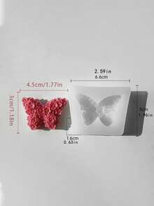 1pc Flower And Butterfly Shape Silicone Mold, Suitable For Candle, Resin Crafts Making - White - View 4