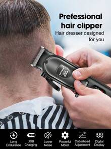 HIENA 专业男士理发器套装 - 1/2/3 件迷你型，USB 充电无线理发器套装，适合理发师或家庭，父亲节的完美礼物