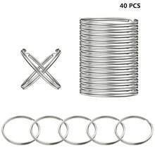 20/40/60pcs 1 Inch Round Split Key Rings, Rust-Proof Key Chains, Suitable For Home, Car, Outdoor Arts & Crafts - One Size - View 16