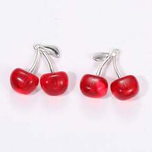 5pcs Multi-Color Resin Simulation Cherry Pendant, DIY Jewelry Accessories Suitable For Jewelry Making - A5-048 - View 10