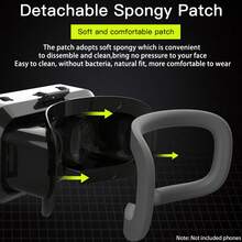 Kính thực tế ảo Byson VR Kính 3D Mũ bảo hiểm Kính VR cho TV, Phim & Trò chơi điện tử Tương thích với IOS, Android & Hỗ trợ 4,7-7 inch - Nhiều màu - Xem 7