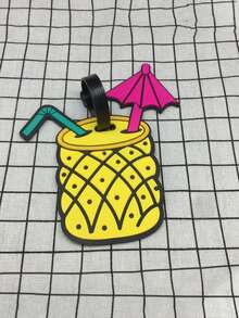 Beach-Themed Silicone Travel Accessories, Featuring Sunglasses And Palm Trees, Include Boarding Pass Holders, Luggage Tags, And Transfer Card Sleeves, Perfect For Holiday Essentials. Ideal For Travel Backpacks, Suitcases, Travel Gear, And Back-To-School Travel Tags And Accessories.