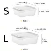 3/9pcs L-Size Covered Refrigerator Food Storage Boxes, Airtight Stackable Meal Prep/Freezer Containers, Kitchen Storage, Food Storage, Room Decoration, Suitable For Kitchen, Restaurant, Party, Camping, Gathering, Gift For Friends, Family Gift