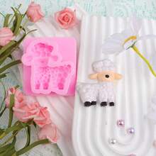 1pc Sheep Shaped Silicone Chocolate Mold, Cake Cookies Mold DIY Goat Candy Gummy Soap Wax Candle Cake Decorating Mold, Random Color - Multicolor - View 6