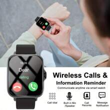 Sports Smart Watch, 1.83'' Full Touch Screen Display With Message, Answer Make Call Smartwatch, Sleep Monitoring, Sports Pedometer, Information Alerts, For Phone And Android , Smartbands Fitness Watch For Women Men Friend Gift, Birthday Gift