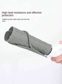 1/2 piezas Alfombrilla de silicona resistente al calor a 480°F (250°C) - Soporte giratorio para tenacillas, planchas y onduladores de pelo para viaje