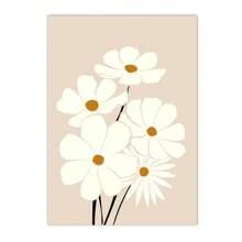 1pc/3PCS Wall Arts Posters Modern Beige Brown Abstract Sun Poster Bohemian Palm Leaf Canvas Printing Daisy Wall Art Painting Modern Poster Wall Painting Bedroom Decoration, Frameless/With Frame ,Wall Art With Frame