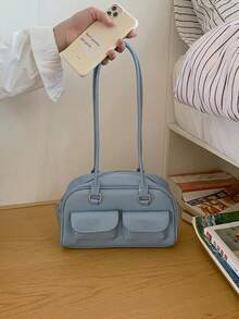 Torba pod pachę z wnęką, damska jesienna nowa torba na ramię o dużej pojemności w stylu retro, wysokiej klasy torebka do dojazdów do pracy