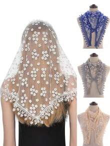 1pc Women's Summer Scarf With Polka Dot Pattern, Versatile Artistic Small Square Scarf With Multiple Wearing Styles, Casual Shawl Suitable For Everyday Use Bandana,Hair Band,Head Band Ideal For Dressing Up Your Look - Multicolor - View 3