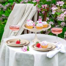 50/100/150pcs Compostable Paper Pulp Disposable 6-Inch Plates,