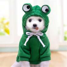 Warm Dog Winter Clothes Cute Fruit Dog Coat Hoodies Fleece Pet Dogs Costume French Bulldog Chihuahua Ropa Para Perro(Green,XS) - 咖啡 - 查看 10