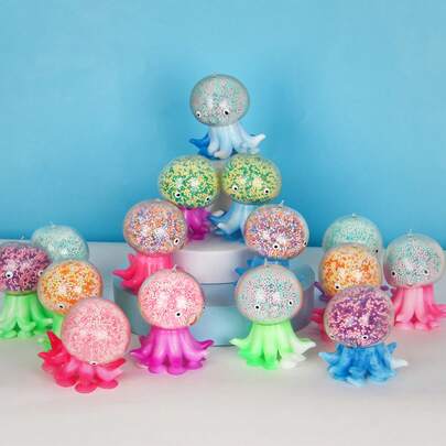 2 piezas de ventosas de pulpo de colores mixtos, juguetes de pellizcar y jugar para favores de fiesta para regalos de cumpleaños, Navidad y Pascua de niños y niñas, premios para el aula, relleno para bolsas de regalo y huevos de Pascua