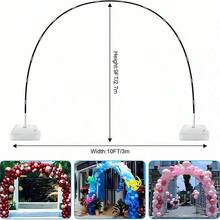21pcs/Set Balloon Arch, Wedding Round Arch Frame, Iron Circle Arch Decor, Event Celebration Prop - Multicolor - View 2