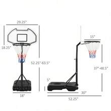 Outdoor Basketball Hoop System With Adjustable Height, Poolside Water Sport Game, Portable Basketball Goal For Pool, All-Weather Durable, Backyard Basketball Equipment, Portable Outdoor Sports Game, Easy Assembly Basketball Hoop For Poolside, Adjustable Pool Basketball Hoop And Adults - Black - View 2