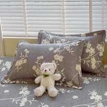 3pcs/Set Soft Skin-Friendly Printed Thickened Bedding Set, Modern Rectangular Stylish Minimalist Design Luxury Double Bed Sheet Cover With Pillowcase, Multi-Size Options Suitable For Bedroom Home All Seasons