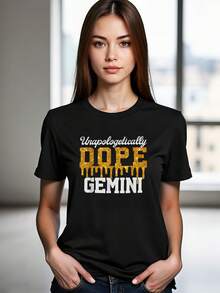 Dope Gemini Zodiac African Birthday Horoscope Lover Womens T-Shirt - 黑色 - 查看 1