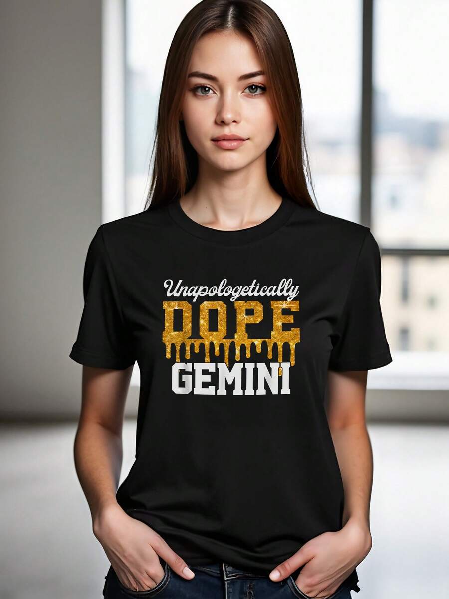 Dope Gemini Zodiac African Birthday Horoscope Lover Womens T-Shirt - 黑色 - 查看 1