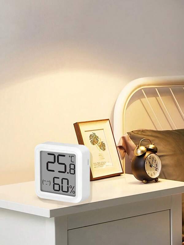 Digital Temperature And Humidity Meter, Mini High Precision Indoor Home Use Thermometer And Hygrometer With Built-In Temperature Humidity Curve Memory Function, 12-Month Coin Battery Life, Suitable For Rooms, Kitchens, Greenhouses