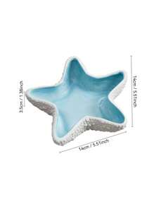 Dekorative blaue Seestern Schmuckschale, Schulanfang