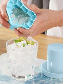 1set Silicone Ice Maker Kit - Kitchen Ice Cube Tray, DIY Home Ice Mold, Grinding Tool, Refrigerator Ice Canister