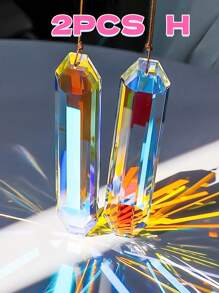 1 Stück großer Kristall Sonnenfänger Prisma, Glas Prisma zum Aufhängen als Sonnenfänger, Regenbogenerzeuger für Fenster, Balkon, Küche, Garten Dekoration, Feiertage, Feste